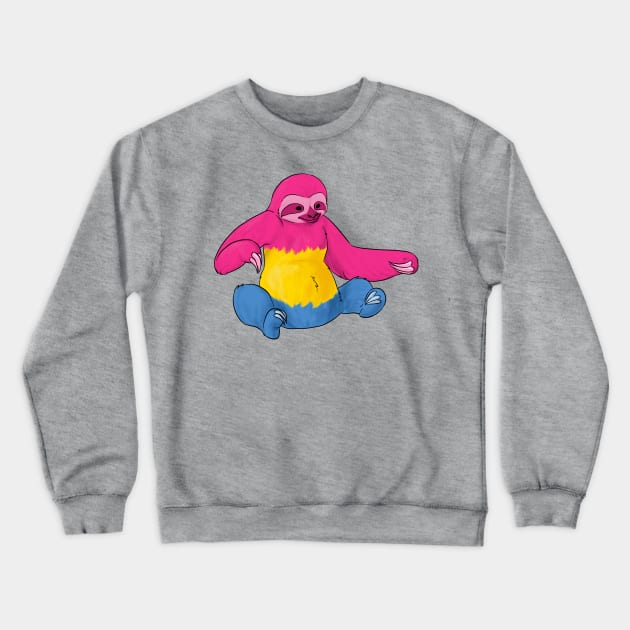 Pansexual Pride Sloth Crewneck Sweatshirt by Khalico